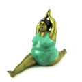 Hot sale bronze fat lady yoga sculpture